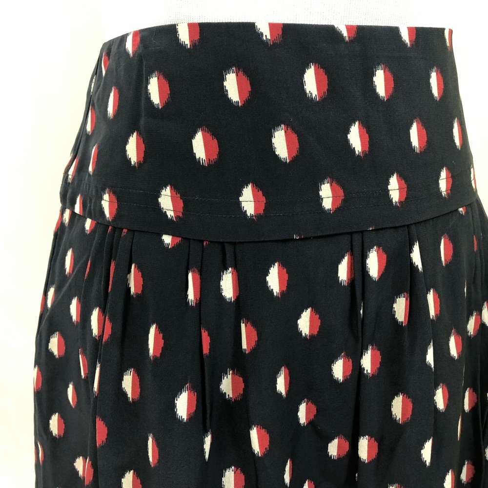 Madewell Silk skyline skirt in Ikat dot size 6 - Picture 4 of 8